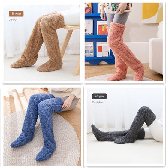 Over Knee High Fuzzy Long Socks Winter Warm