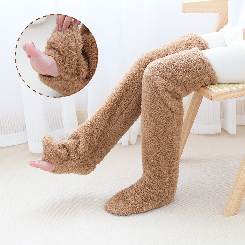 Over Knee High Fuzzy Long Socks Winter Warm