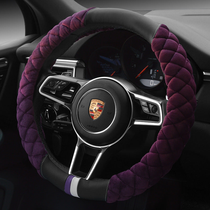 Universal Car Steering Wheel Cover Winter Decoration Cute 38cm Plush Footprint Auto Automobile Vehicle Steering Wheel Protector