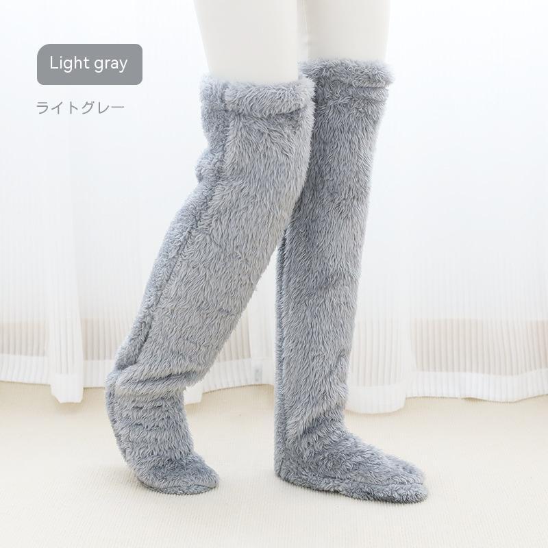 Over Knee High Fuzzy Long Socks Winter Warm