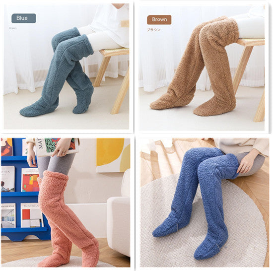 Over Knee High Fuzzy Long Socks Winter Warm