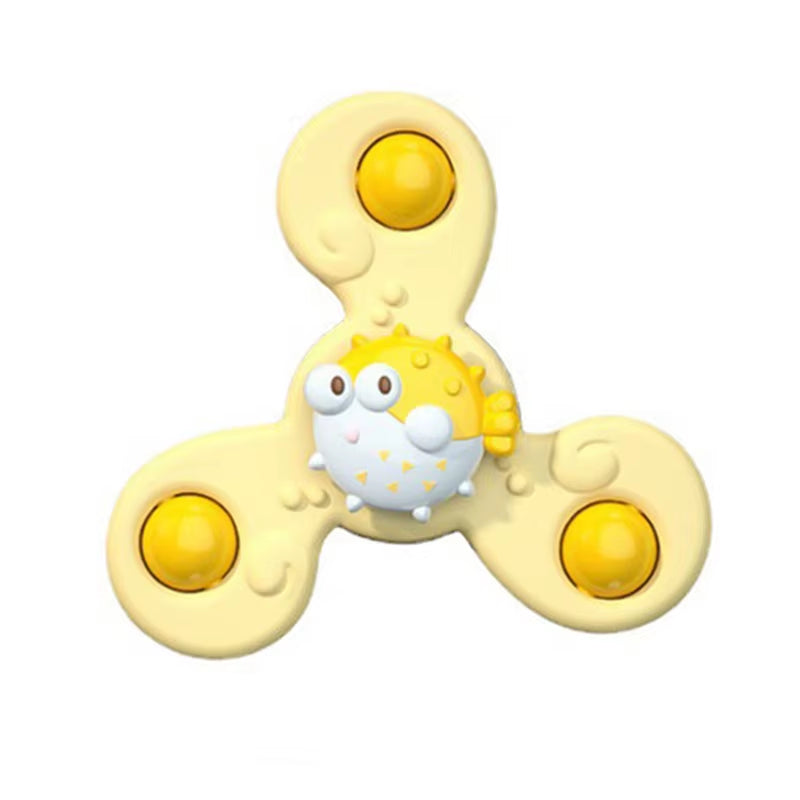 1PCS Baby Cartoon Fidget Spinner Toys Colorful Insect Gyro Educational Toy Fingertip Rattle Bath Toys for Boys Girls Gift