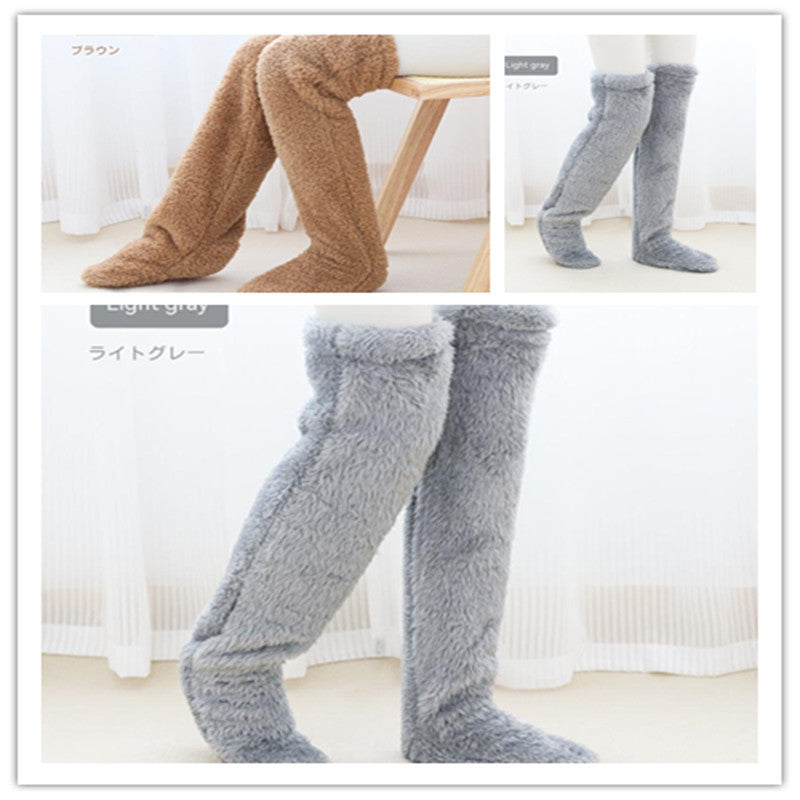 Over Knee High Fuzzy Long Socks Winter Warm