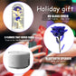 Creative 2 In 1 Rose Flowers LED Light And Bluetooth-compatible Speaker Valentine's Day Gift Rose Luminous Night Light Ornament In Glass Cover