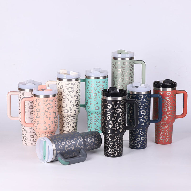 40 Oz Tumbler With Handle Straw Insulated