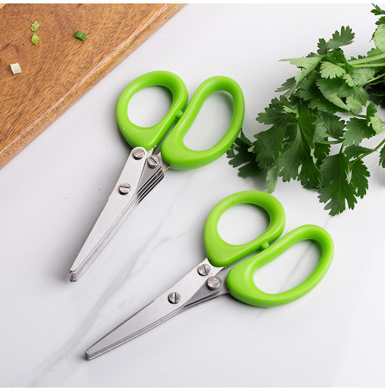 Multifunctional Multi-layer Green Onion Scissors