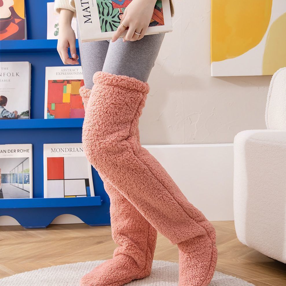 Over Knee High Fuzzy Long Socks Winter Warm