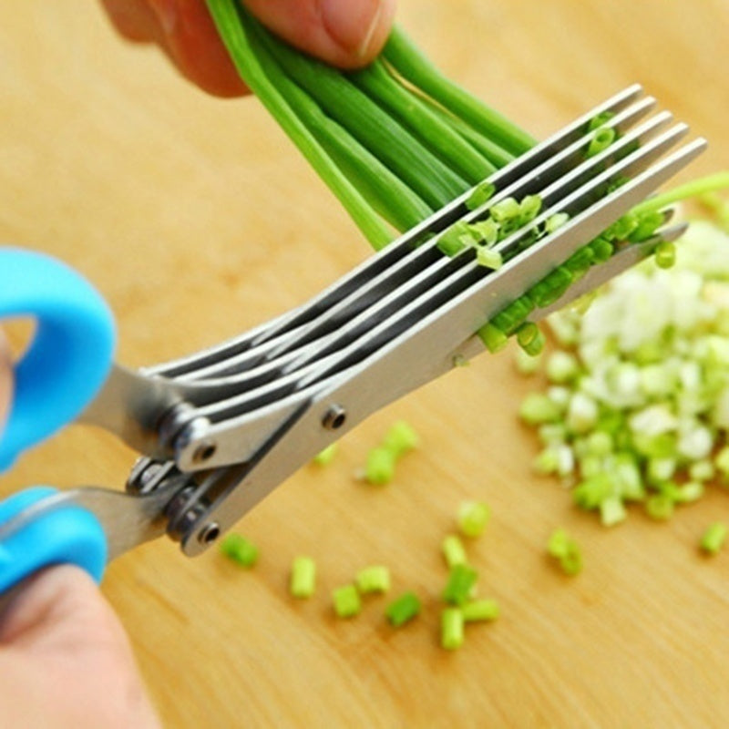 Multifunctional Multi-layer Green Onion Scissors