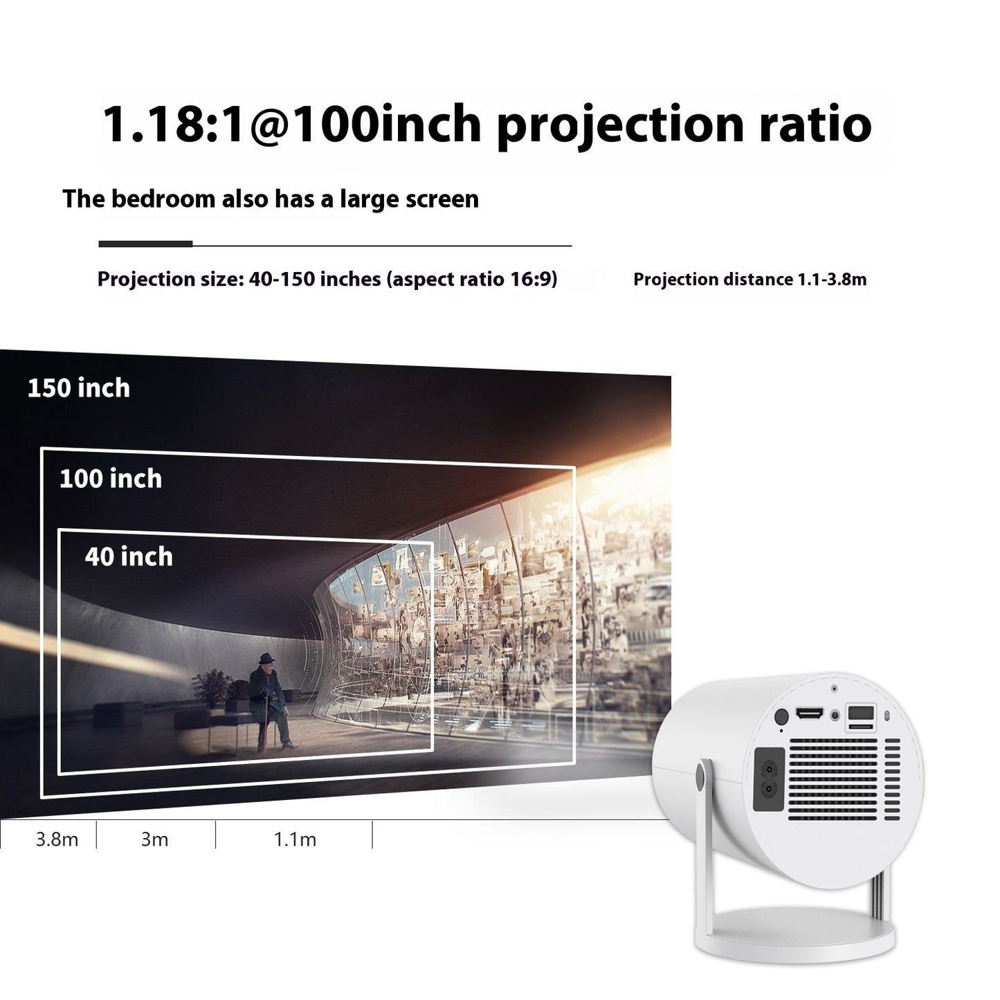 Portable Projector Small Straight Projector For Home