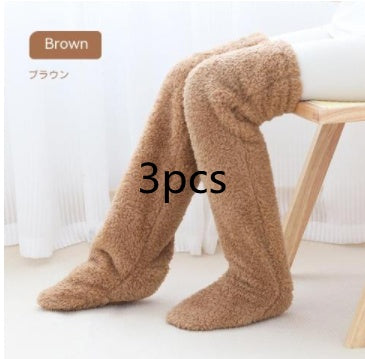 Over Knee High Fuzzy Long Socks Winter Warm